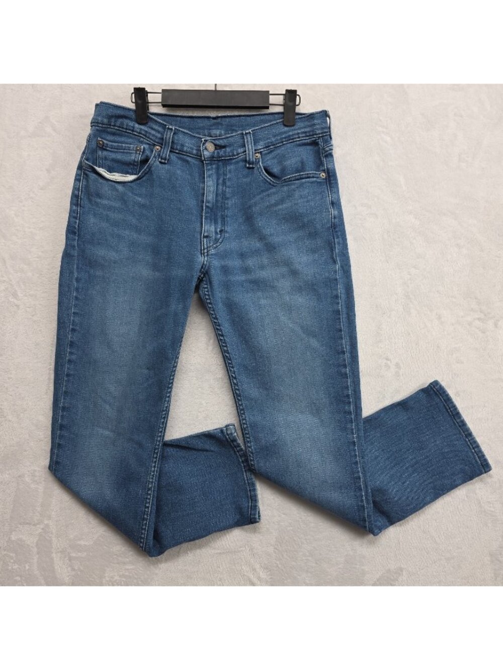 Levi's 514 Straight Fit Jeans Mens 34x30 (32x29) Blue Denim Light Honeycomb Fade